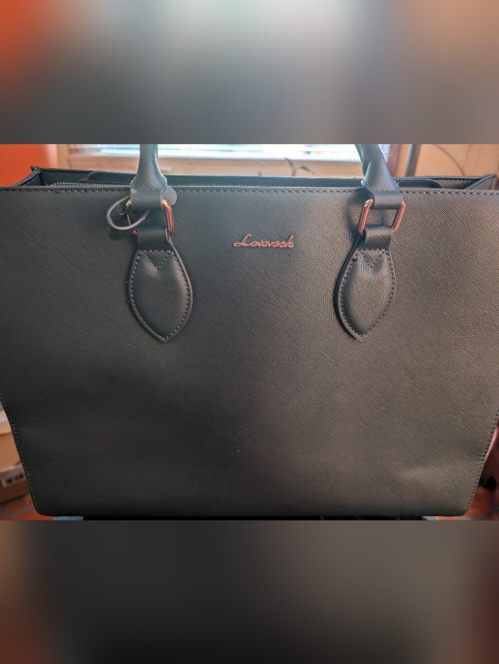 Love Black Saffiano Tote with Gold Hardware